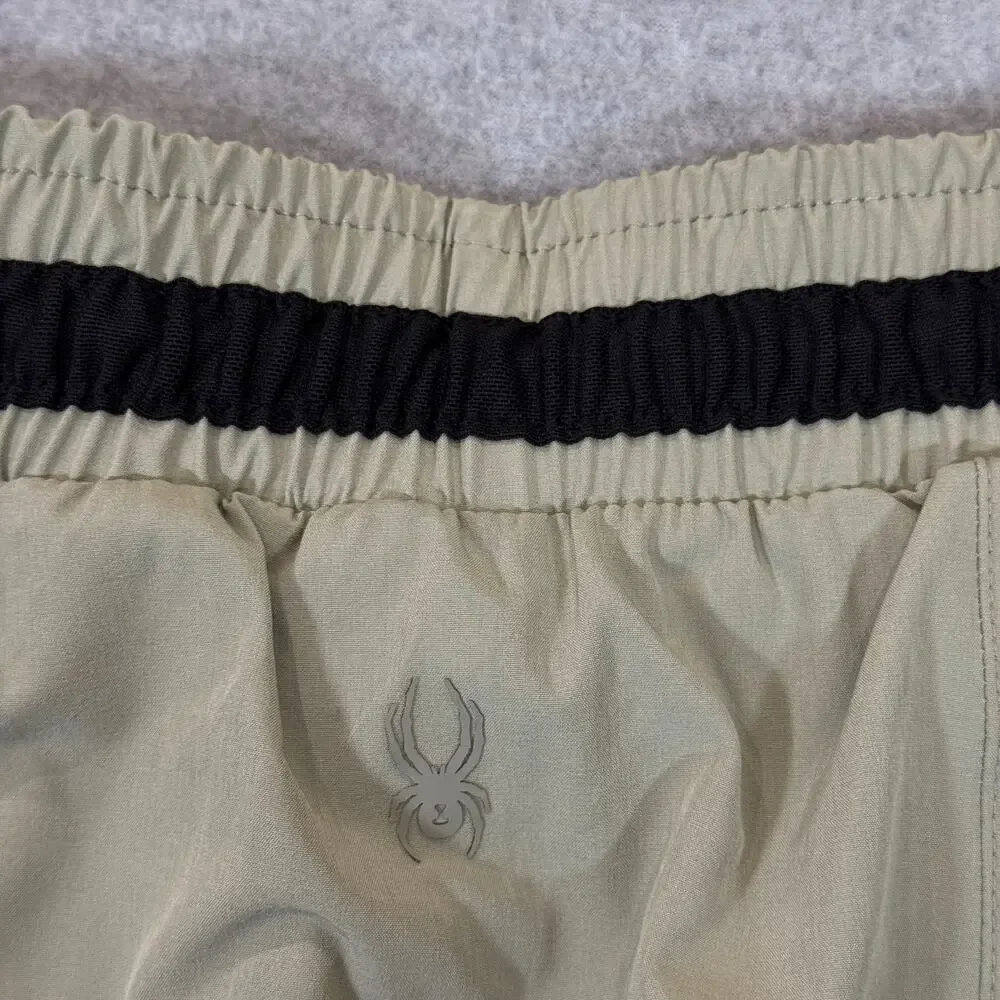 Spyder Men's Active Athletic Shorts Size Large Light Olive Stretch Wicking NWT